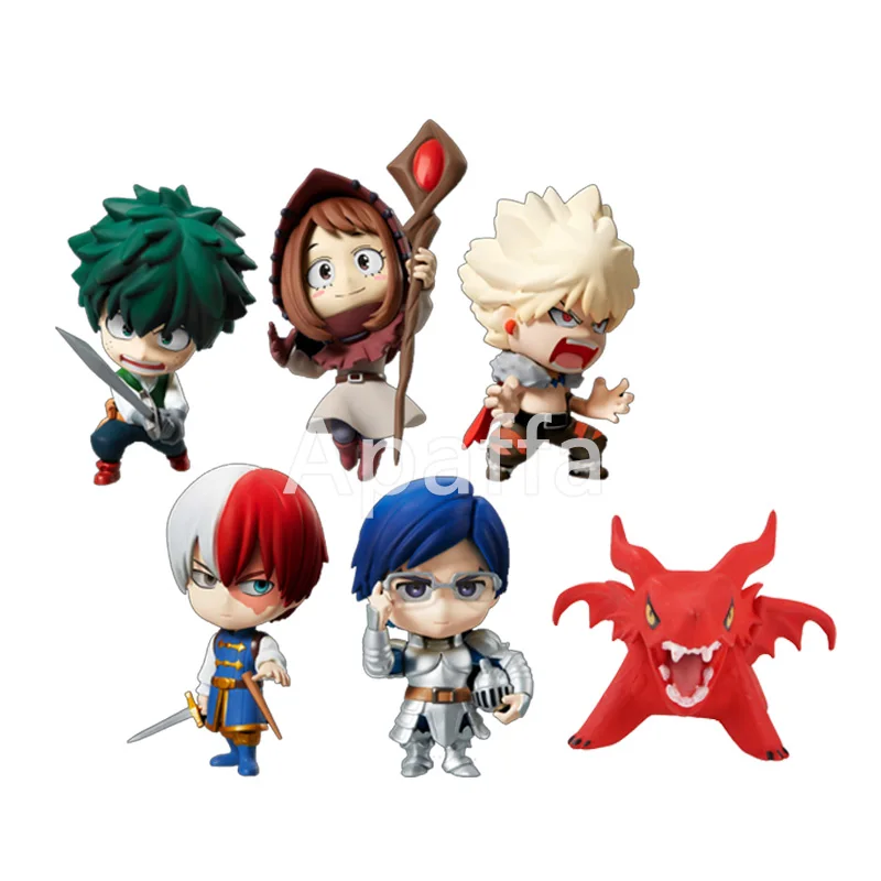 Японский аниме My Hero Academia 6 шт./компл. фигурка мидории изуку тоdoroki Shoto Bakugou Himiko Heros