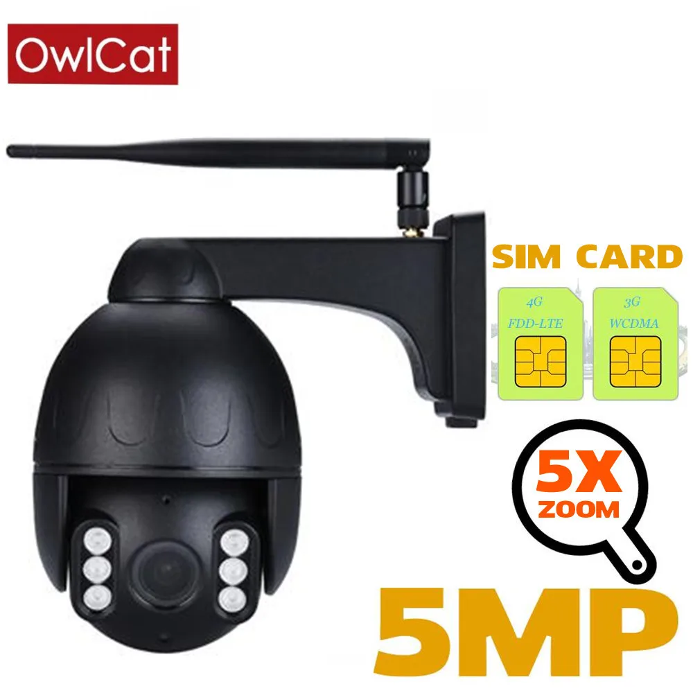 4G 3G SIM Card Camera Wifi Outdoor PTZ HD 1080P 2MP 5MP Dome Camera Wireless IR 50M 5X Zoom Auto Focus CCTV Wifi IP Camera Audio