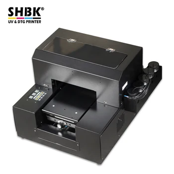 

SHBK New Multi-functional UV Flatbed Printer inkjet A4 size for phone case, leather, wood, glass, t shirt,PVC card,epson nozzle