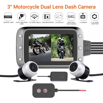 

WIFI GPS Motorcycle Dash Cam HD 1080P Dual Lens Motorbike Video Recorder Waterproof DVR Camera Dual HD 1080P DVR