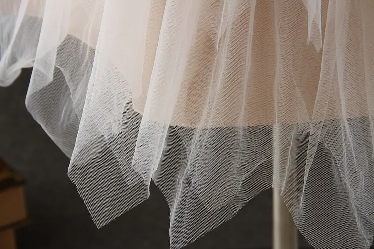 New Style Formal Dress Top Grade Skirt Champagne Color Puffy Mesh Dress Stage Performance Princess Dress Performance Skirt