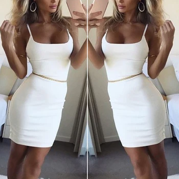 

Elegant Mini Sexy Dress Women Casual Denim Camis Dress Summer Slim Solid Bodycon Dress Nightclub Vestido Sexy Fiesta Noche