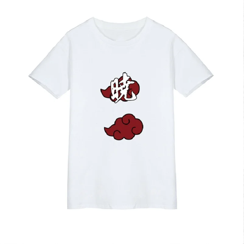 Унисекс с рисунком из аниме Наруто Akatsuki Повседневная хлопковая футболка Т