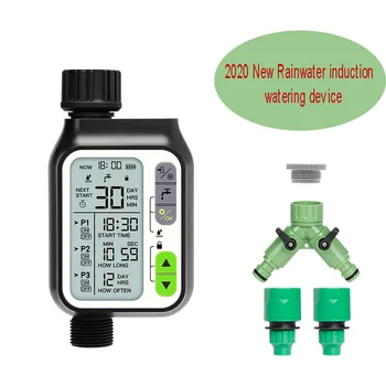 

Rainwater Induction Large LCD Screen Automatic Watering Device Garden Balcony Irrigation System Intelligent Sprinkler Controller