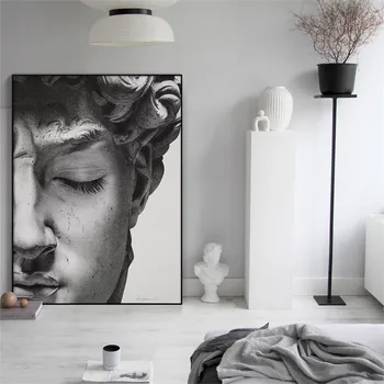 

Vintage David Plaster Sculpture Poster Canvas Paintings Wall Art Prints Picture Decoration for Living Room Interior Home Decor