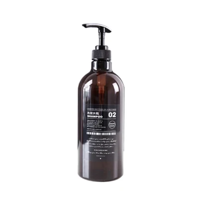 Shampoo 02 500 мл коричневые бутылки моющего средства Vogue для мытья тела, пластиковые бутылки для хранения, шикарные бутылки для мытья рук и шампуня - Цвет: Shampoo 02