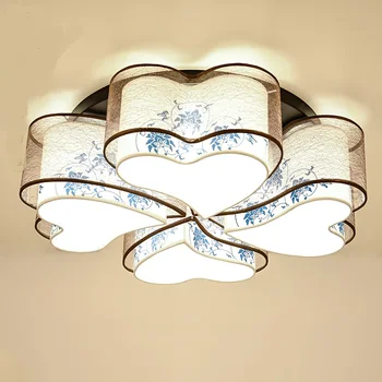 

New Chinese style ceiling light modern living room dining room study, led romantic bedroom heart shaped children'room lamps ZA88