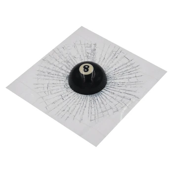 

for 3D Smashed Snooker Pool No 8 Ball Broken Window Accessories ABS Black Stickers