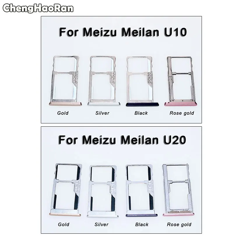 

ChengHaoRan New SIM Holder Slot Tray For Meizu Meilan U10 U20 Micro SD Slot Sim Card Adapter Replacement Parts
