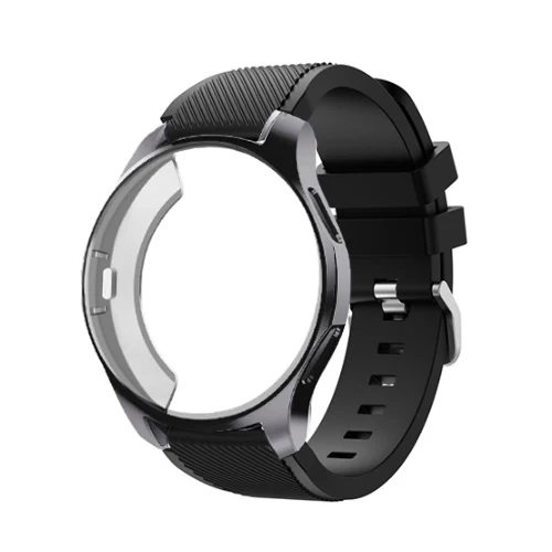 Чехол для часов+ ремешок для samsung gear S3 Frontier Galaxy watch 46 мм 42 м 22 мм/20 мм смарт часы ремешок и защитный чехол Аксессуары - Цвет ремешка: black black
