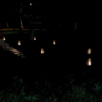 

Flickering Flickering Flames Torch Solar Path Light - Dancing Flame Lighting 96 LED Dusk to Dawn Outdoor Tiki Torches Outdoor
