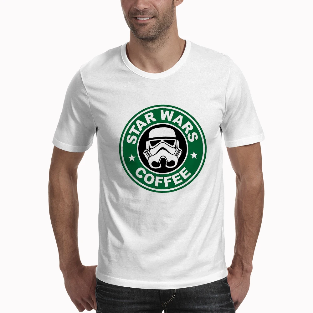Новое поступление крутая футболка забавная футболка с надписью Star Wars COFFEE Футболка с принтом Для мужчин, короткий рукав с круглым вырезом уличная одежда в стиле хип-хоп летние футболки - Цвет: M19bk307