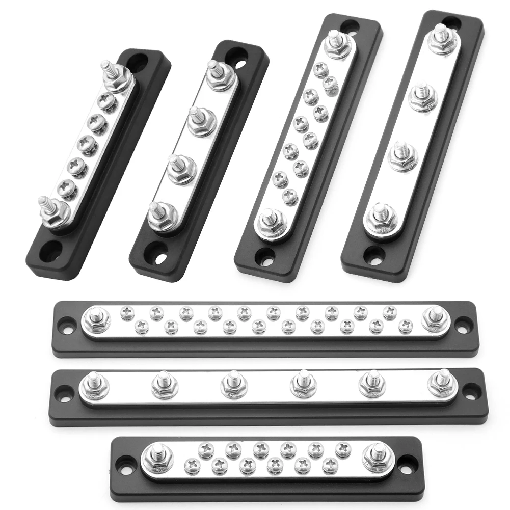 Bus Bar 48V 100 150 Amp Busbar Buss Bar with Clear Cover for Truck Boat RV Vehicles Parts Replacement Accessories