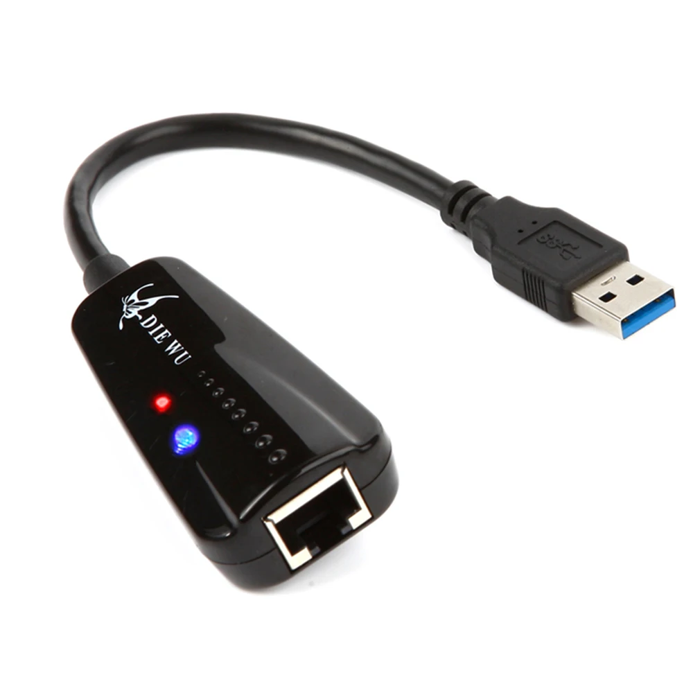 Внешний USB проводной сетевой адаптер Ethernet USB 3,0 к Ethernet RJ45 Lan для Windows 7/8/10/XP