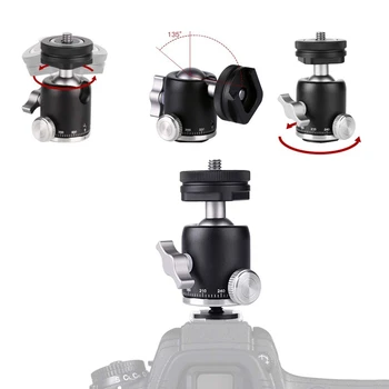 

Fs-02 Camera Tripod Ball Head Ballhead With Quick Release Plate 1/4 135 Degree Range Panoramic Base