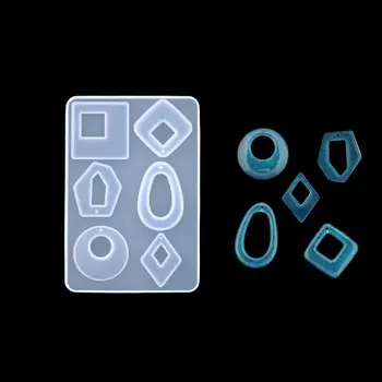 

3Pc All Shape Jewelry Pendant Resin Silicone Mold With Hole Jewelry Making Tools