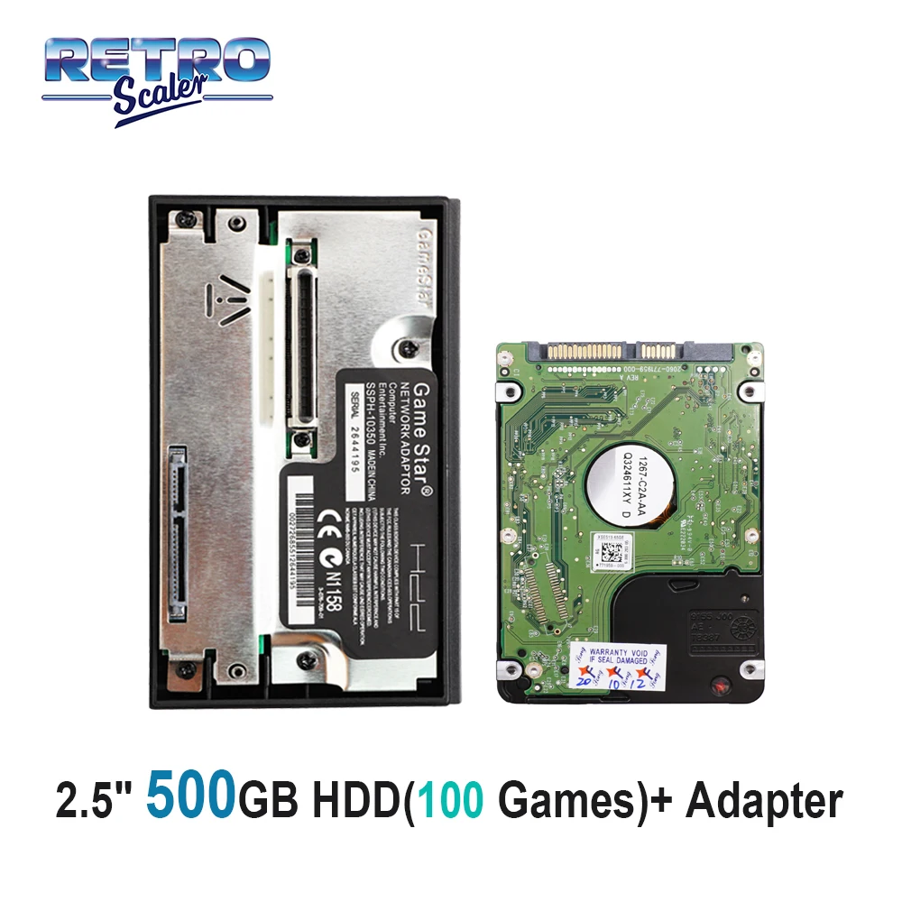 2.5" 500gb/1tb/2tb Sata Hdd With Ps2 Games Installed And Gamestar Sata Network Adapter For