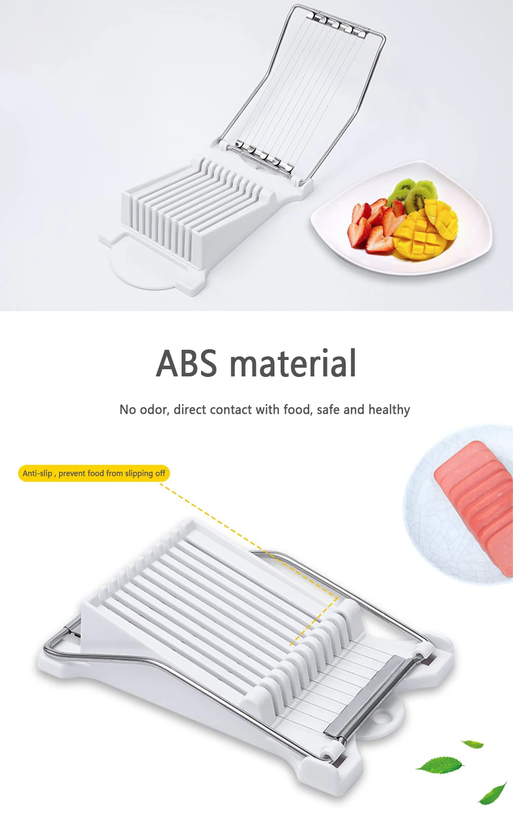 Ham Luncheon Meat Slicer Boiled Egg Fruit Slicer Soft Food Cheese