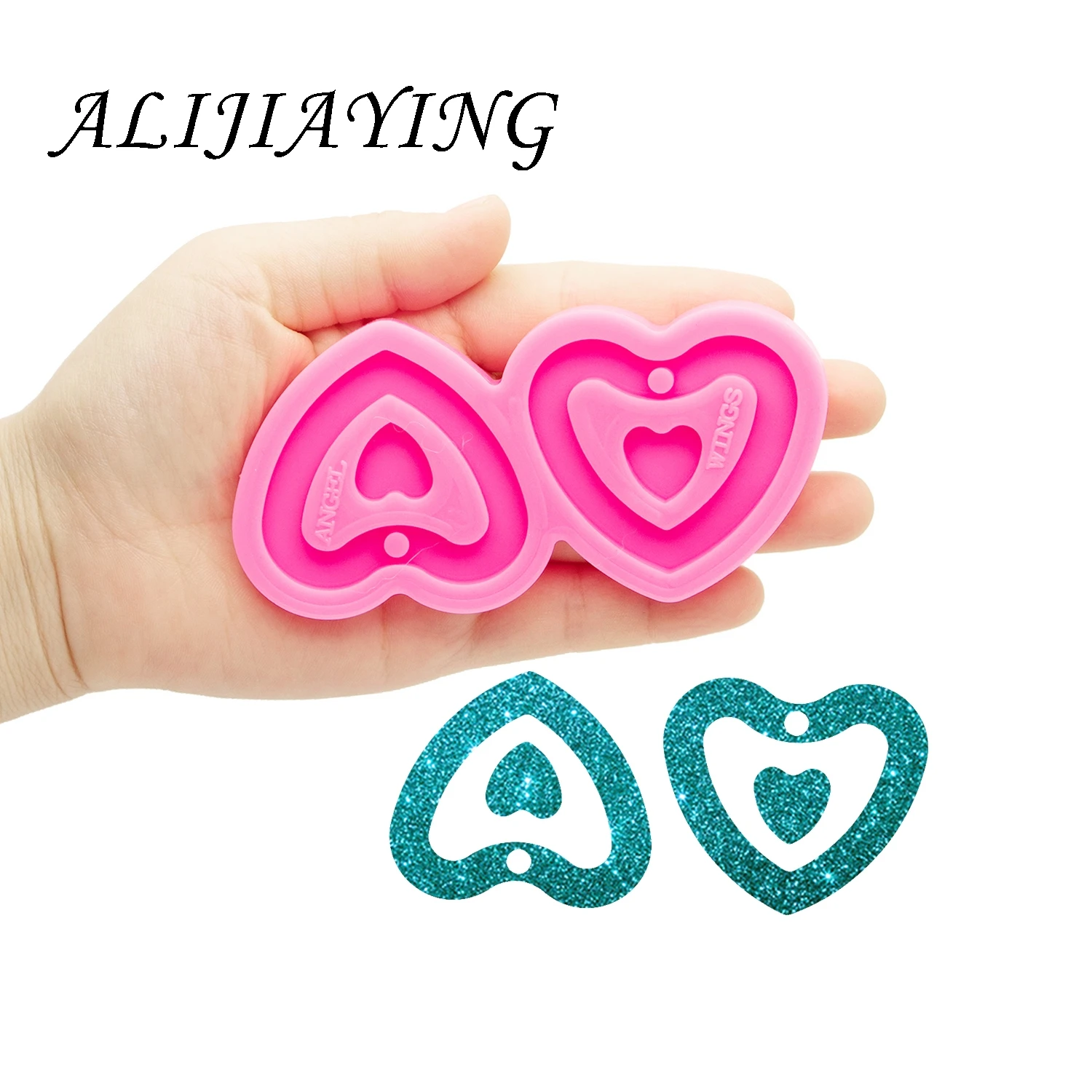 Leaf molds silicone keychain mold for resin epoxy craft DIY silicone shiny  keychains jewelry Pendant DY0255