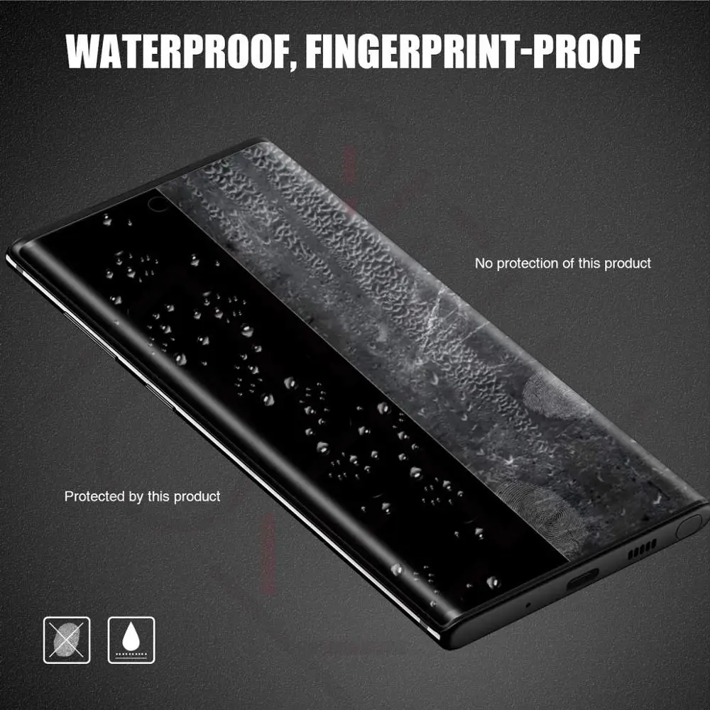 9H 3D полное покрытие закаленное стекло для SAMSUNG Galaxy Note 8 9 10 S8 S9 S10 PLUS Note10 Pro