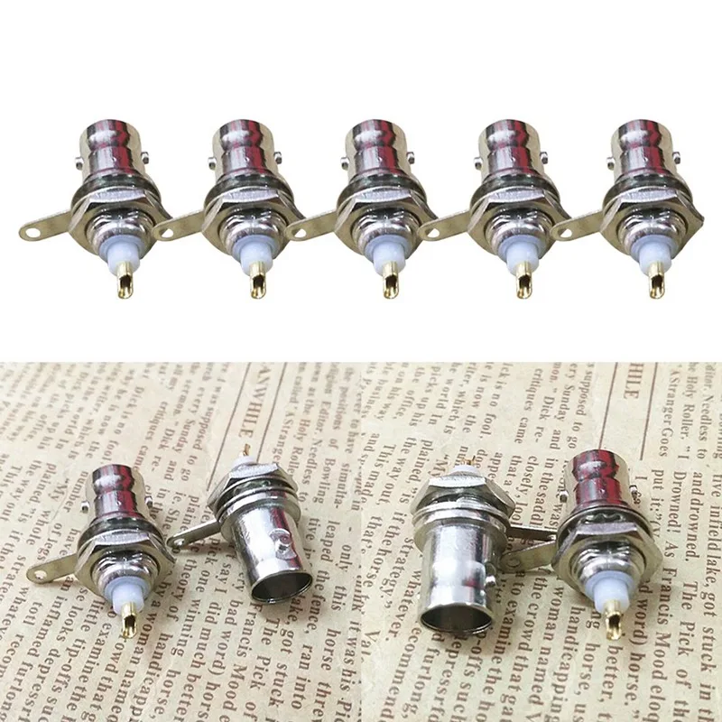 5PCS BNC Female Connectors Chassis Panel Mount Monitor Accessories Suit For Communications Equipment 5PCS BNC Female Connectors Chassis Panel Mount Monitor Accessories Suit For Communications Equipment