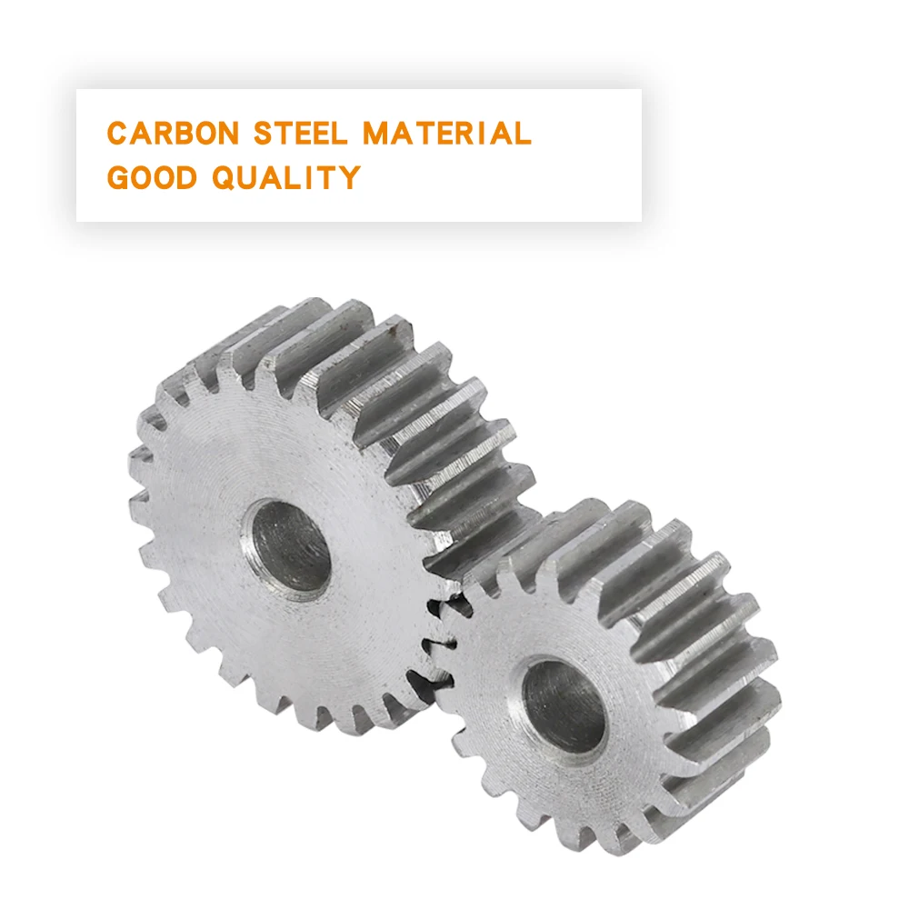 1 Piece Spur Gear 1M-21/22/23/24/25/26/27/28/29/30T SC45# Carbon Steel Material Cylindrical Gear Transmission Accessories Transmission Gear