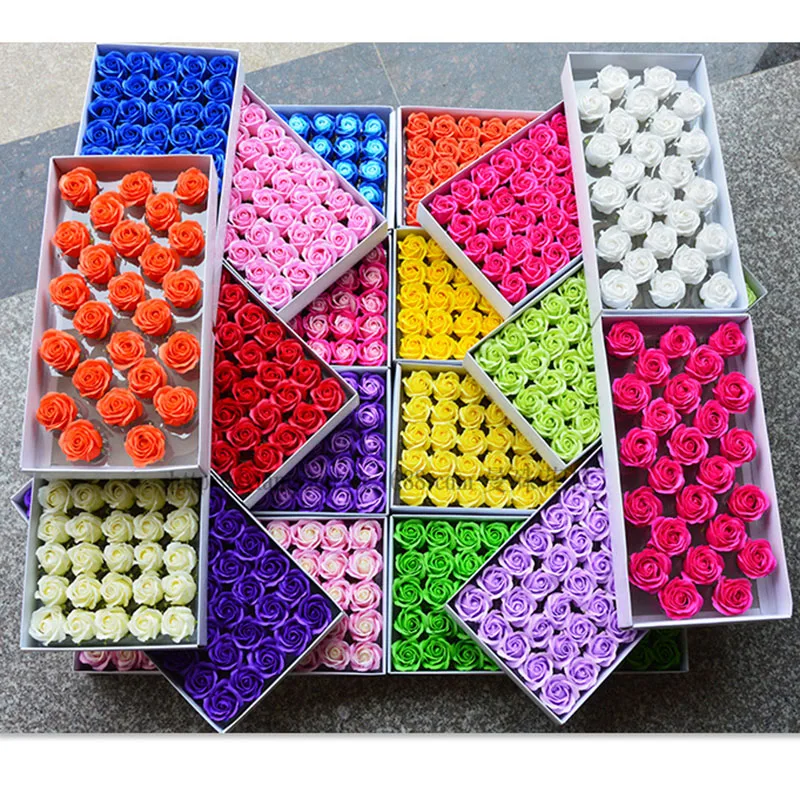50 шт. искусственное мыло в Форме Розы голова DIY подарок на день Святого Валентина День матери Свадьба домашний декор Скрапбукинг