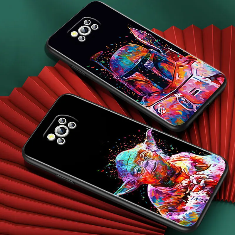 Star Wars Color Robot For Xiaomi Civi Poco X3 NFC X2 M3 M2 F2 F3 Pro C3 F1 A2 Lite Mix3 Play Soft Black Phone Case