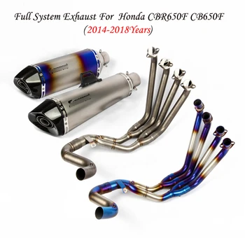 

For Honda CBR650F CBR650 CB650F Motorcycle Exhaust Modified 51mm Slip-on Front Connection Link Pipe Muffler 2014-2018 2015 2016