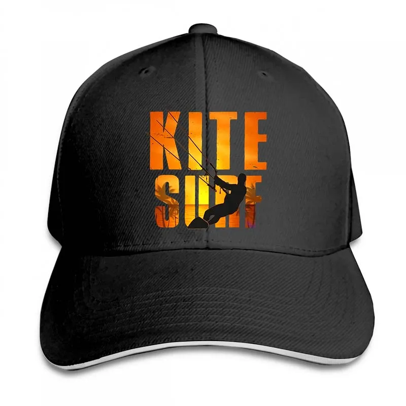 Kite Surf Kiteboarding Kitesurfing Cottons Ors Baseball cap men women Trucker Hats fashion adjustable cap - Цвет: 2-Black