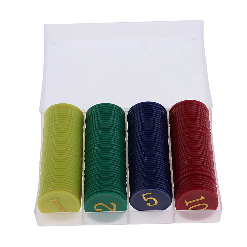 Board Game Gambling Chips for Poker Mahjong Werewolf Word Plate Gaming Accessory -160 Pieces