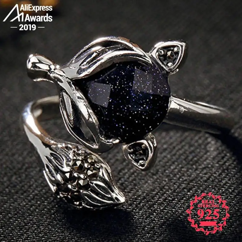 Billige NICHT GEFÄLSCHTE Polen S925 Feinen Antiken shop Ring Sapphire Ring Frauen Chinatown kunst handwerk Artisan Baltischen Edelstein Lazuli