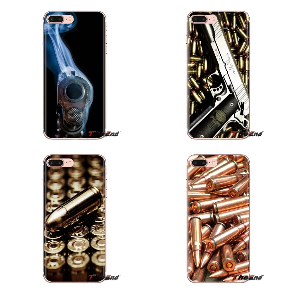 Loose Gold Bullets gun Bullet Transparent Soft Case For Xiaomi Mi4 Mi5 Mi5S Mi6 Mi A1 A2 5X 6X 8 9 Lite SE Pro Max Mix 2 3 2S |