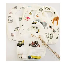 Квадратный шарф для новорожденных, органический хлопок, детские нагрудники, обертывание, полотенце для кормления, Слюнявчики, муслин, Большие Подгузники