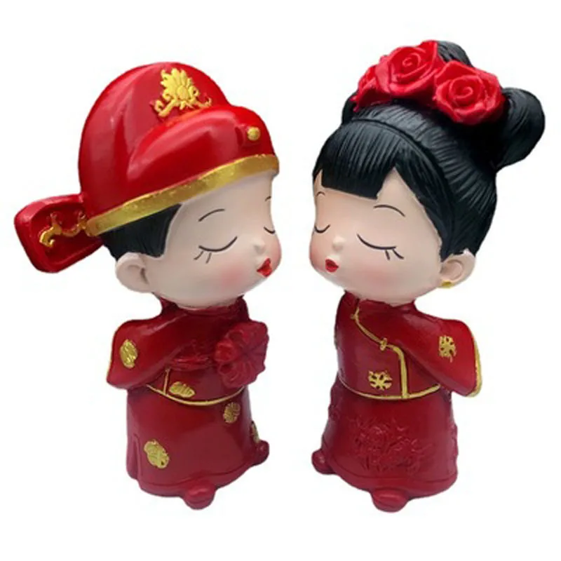 Resin ornaments for bride and groom, home decoration, wedding, house, doll hand, creative, new