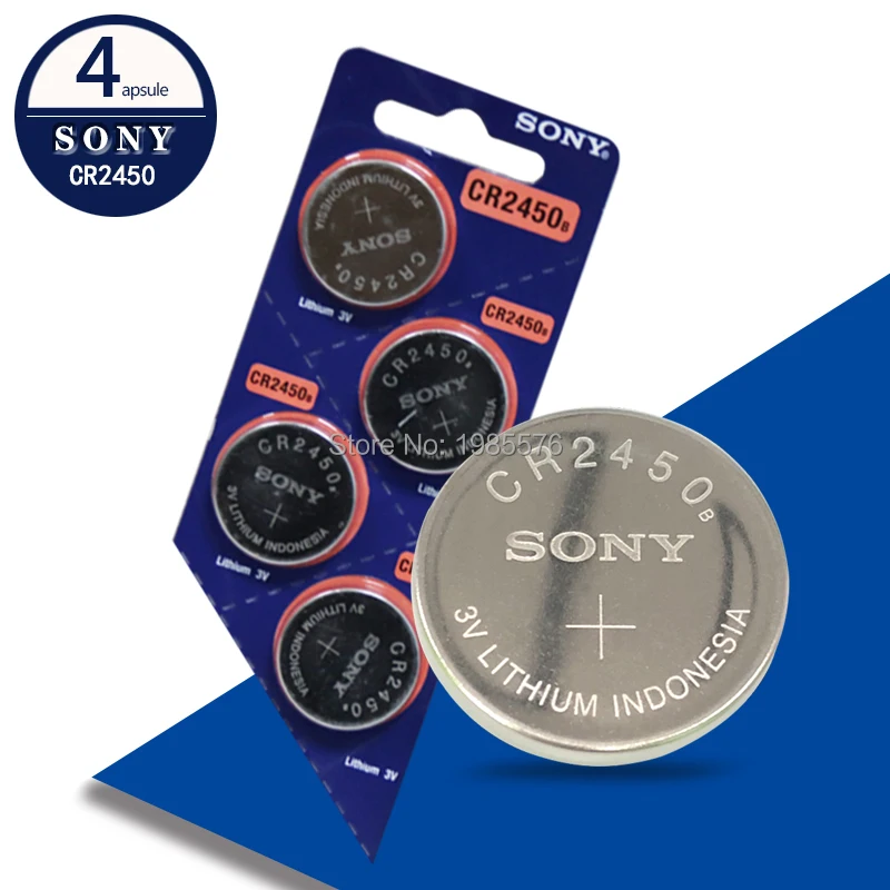 Батарейки кнопочные Sony CR2450 Литиевые KCR2450 5029LC LM2450 для часов электронных игрушек