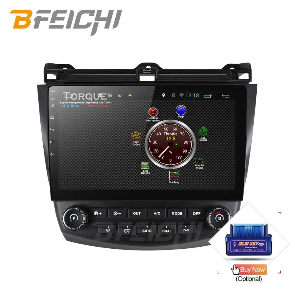 Clearance android 9.0 car dvd gps player for honda Honda Accord 7 2003-2007 with radio gps navigation support mirror link steering wheel 4