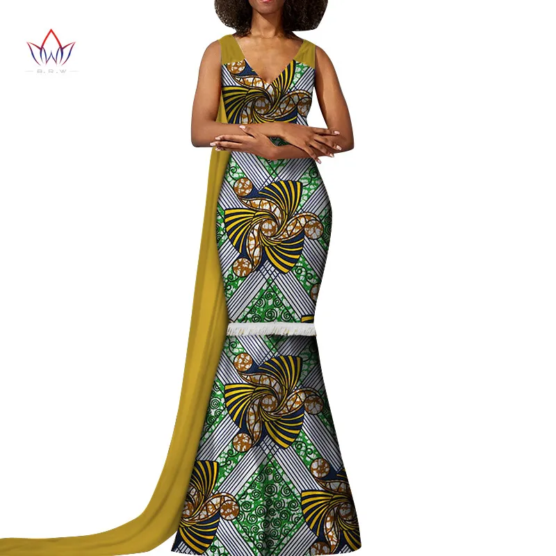 Традиционная африканская одежда Дашики юбка "Анкара" костюм элегантный многоразовая одежда печать Работа Юбка Набор o-образным вырезом Женская одежда WY5785