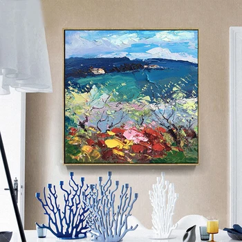 

KOWELL Handpainted Abstract Scenery Oil Painting On Canvas Art Oil Painting Gift Home Decor Living Room Wall Adornment Picture