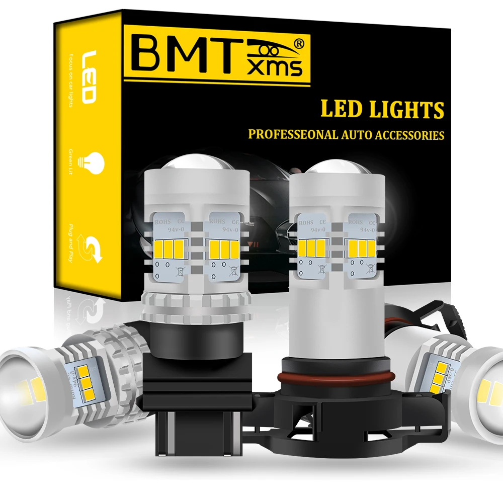 BMTxms авто светодиодный DRL светильник PSX24W 2504 3157 P27/5 Вт дневные ходовые огни для Jeep