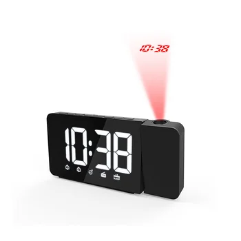 

Projection Table Digital Clock with Snooze Function Backlight Rotatable Desk Clock LED FM Electronic Clocks Home Decoration New