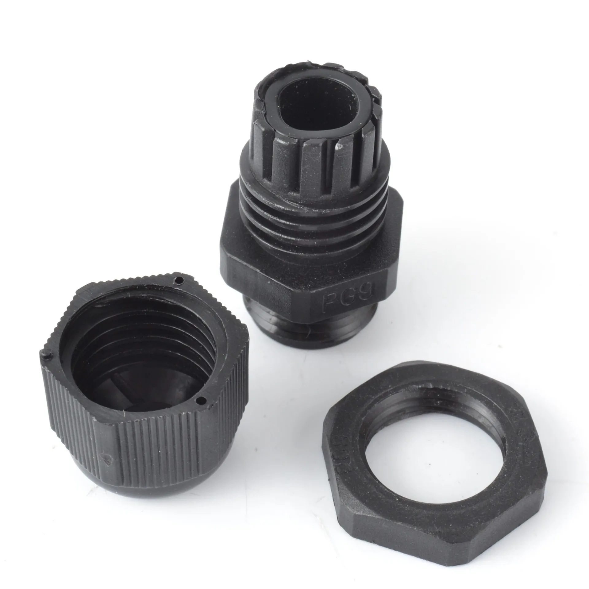 1pc IP68 PG7 for 3-6.5mm PG9 PG11 PG13.5 PG16 PG19 PG21 PG25 PG29 Wire Black Waterproof Nylon Plastic White Cable Gland