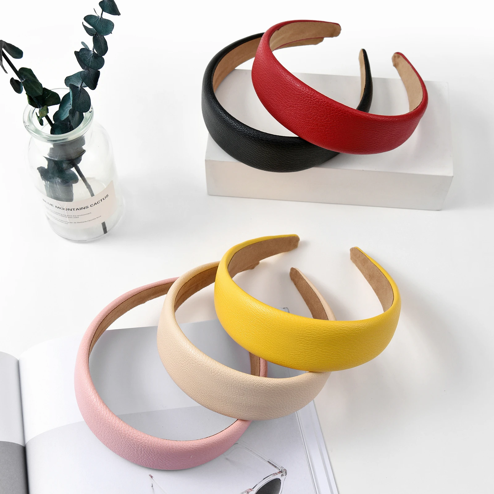 

Ободок для волос Однотонный женский, модный простой широкий ободок в Корейском стиле, аксессуар на голову