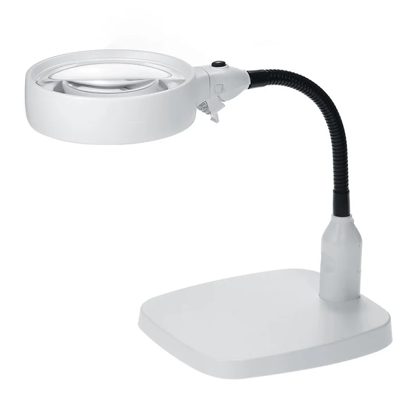110 V-240 V техническое обслуживание гибкий стол Led ремонт освещенная лупа увеличительное настольное стекло со светодиодными лампами 10x