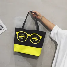 Женская модная сумка новая стильная Большая вместительная Холщовая Сумка женская контрастная Повседневная универсальная сумка на плечо Environmen