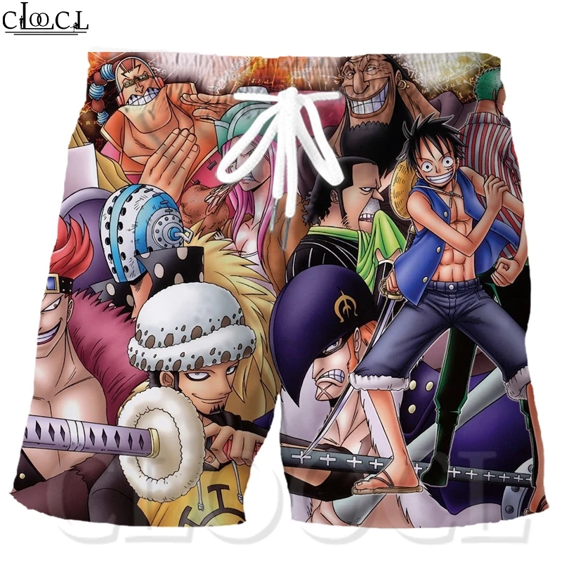 CLOOCL One Piece Monkey D Luffy японский аниме Рисунок Большой размер эластичные шорты с 3D