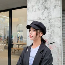 Модные шапки Newsboy, Зимний берет, женская теплая шапка, козырек, повседневная, осенняя, Классическая, английский, французский стиль