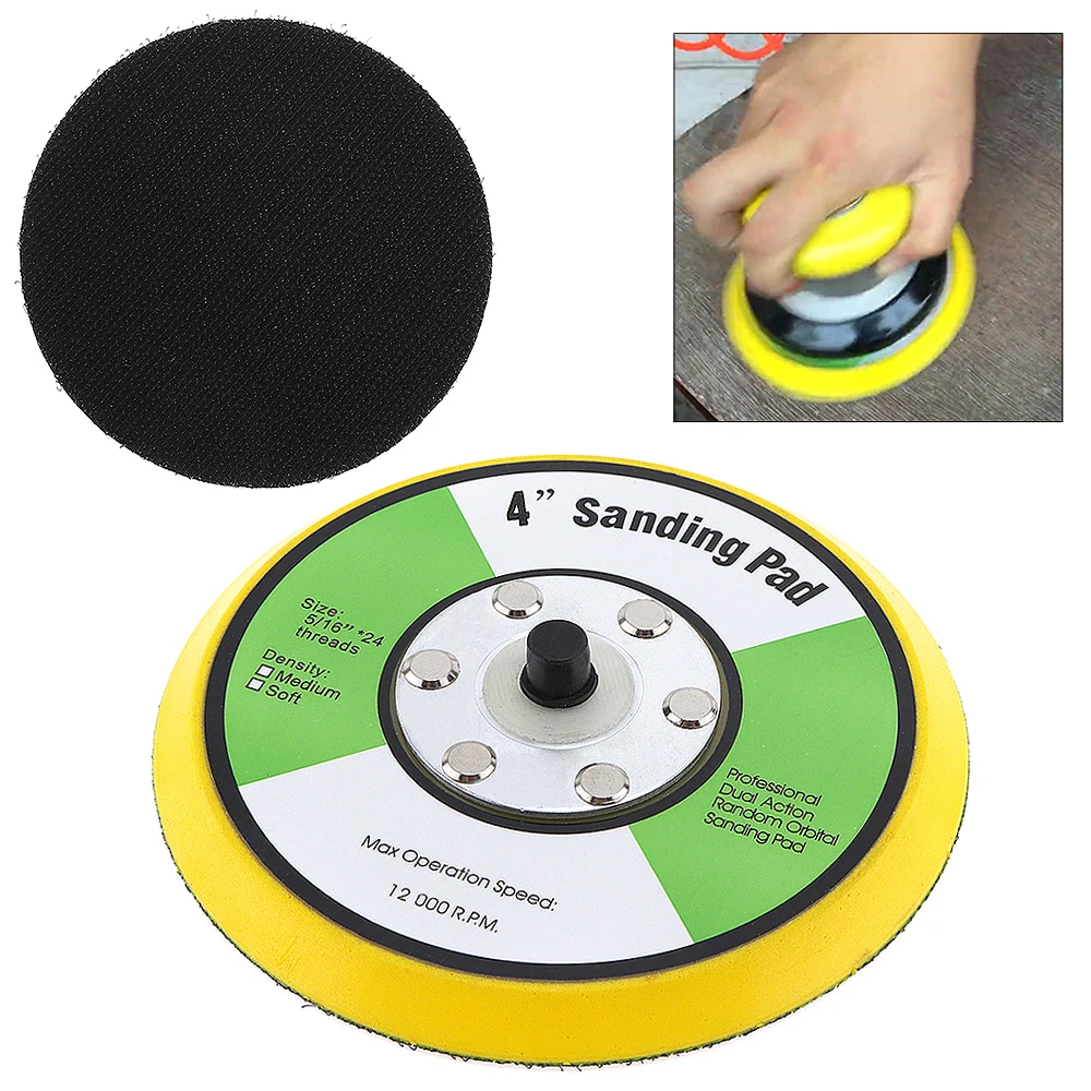 

4 Inch Professional 12000RPM Double-acting Random Orbital Sanding Pad Pneumatic Sander with Hairy Smooth Surface for Polishing