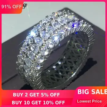 

choucong Handmade Finger Ring 5A Zircon Cz 925 Sterling silver Engagement Wedding Band Rings for women men Fashion Jewelry