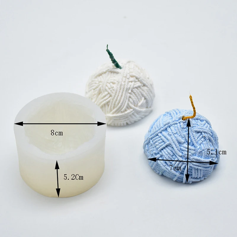 3D шерсть шар Свеча молд ручной работы DIY свеча ручной работы силиконовые формы для изготовления мыла moule pour bougie практичный Кристалл эпоксидной смолы делая инструмент
